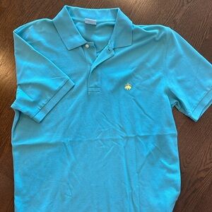 Men's Brooks Brothers Aqua Cotton Polo- Large